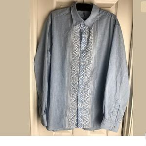 ELIE TAHARI 100% Cotton Brent Breeze Shirt XL